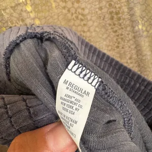 Aerie Groove On Gray High Waist Velvet Ribbed Flare Lounge‎ Pants Medium thumbnail 3