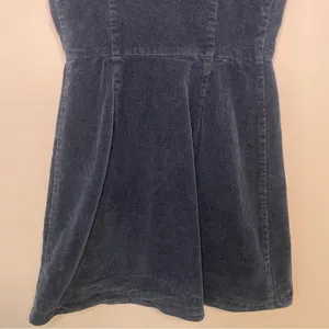 Sky & Sparrow Pinafore Mini Dress Navy Ribbed Corduroy Tortoise Button Size M thumbnail 6