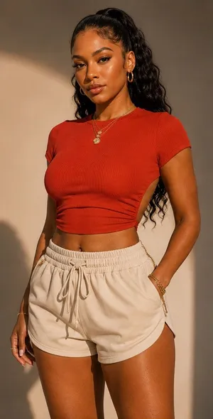 Burnt Orange Backless Baby Tee | Clean Girl Top thumbnail 1