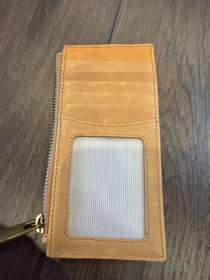 Margot Faye Card Wallet Tan Genuine Leather Wristlet - C4-078 thumbnail 4