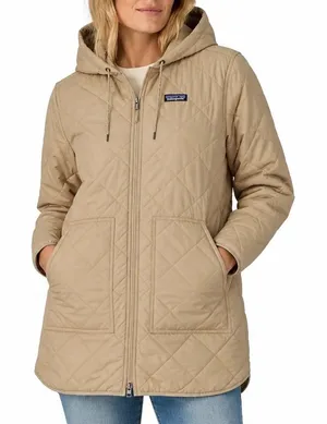 Patagonia Women's Diamond Quilted Parka Oar Tan Size Small NWT ($279 Retail) thumbnail 1