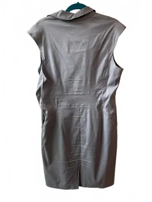 Ann Taylor Women's Gray Collared Sheath Dress Size 14 thumbnail 3