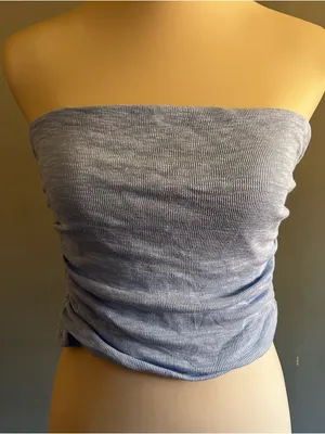 NWT Free People Boulevard Tube Top | Size: L | Blue Vista thumbnail 5