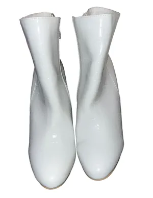 PrettyLittleThing White Croc Bethati Ankle Boots thumbnail 6