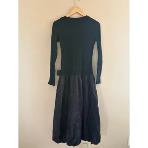 Lulus Sophisticated Chic Black Mixed Media Midi Dress Size Small NWT Cocktail thumbnail 5