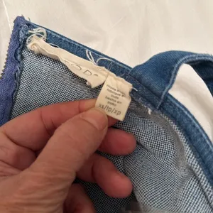 Blue Denim One Piece with mid section cut thumbnail 7