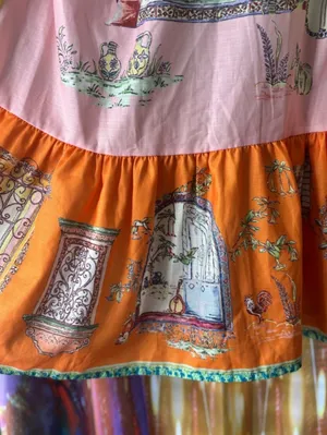 Vestique Vibrant Multicolor Printed Long Sleeve Mini Italian Villa Dress ✨ thumbnail 11
