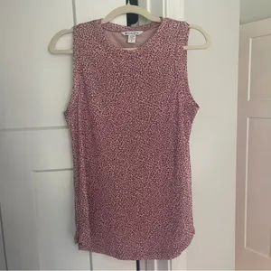 Athleta Breezy Camisole Tank Pink Cheetah‎ sleeveless Workout top thumbnail 3