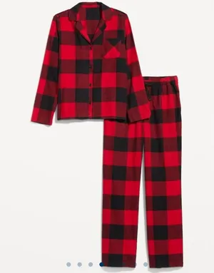 flannel pajama set, plus size XXL thumbnail 3