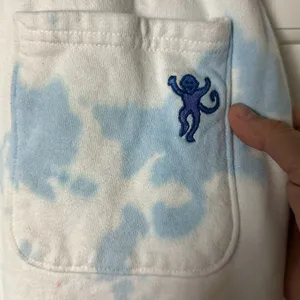 Roller Rabbit Blue Monkey Tie Dye White and Blue Sweatpants Size Medium thumbnail 7