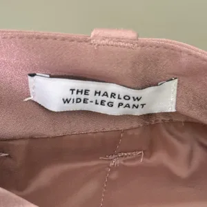 NWT Madewell The Harlow Wide Leg Pant in Satin Iced Mocha Brown Pink Size 00 thumbnail 13