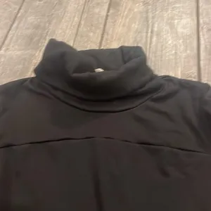 ALO Yoga Black Cowl Turtleneck Sweater Ribbed Knit thumbnail 4