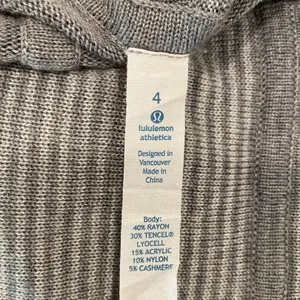 Lululemon Iconic Sweater Wrap knit Drape sweater Gray striped Size 4 Casual thumbnail 8