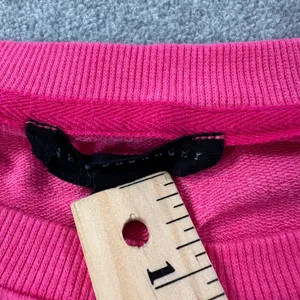 Jane & Delancey Embroidered Heart Crewneck Sweatshirt Pullover Womens Small Pink thumbnail 5