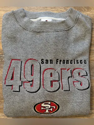 Riddell San Francisco 49ers Houndstooth Crewneck Sweatshirt NFL Gray Black White thumbnail 7
