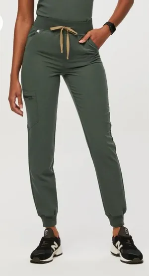 NWT Figs Green High Waisted Zamora Scrub Pants thumbnail 1