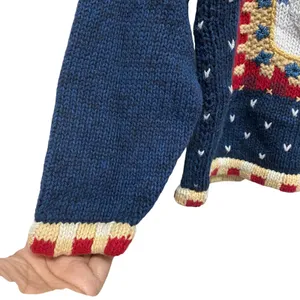 Tiara International Knit Ugly Christmas Sweater Snowman American Flag Medium thumbnail 8