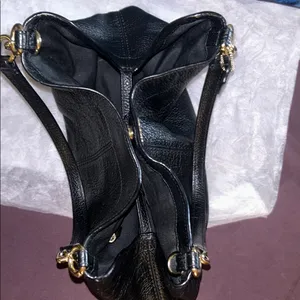 Coach Lexy Black Pebbled Leather Shoulder Bag thumbnail 10