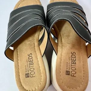 White Mountain Footbeds womens navy blue strappy comfort sandals 6 M Fascinate thumbnail 8
