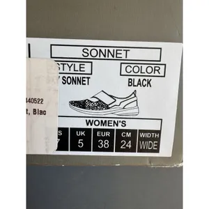 Vionic Sonnet ballet flats hook-and-loop strap Mary Jane Size 7 Wide Black!!!‎ thumbnail 8