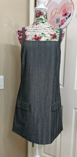 Abercrombie & Fitch Charcoal Gray Sleeveless mini Dress size Small T thumbnail 2