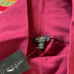 Krass&co Mom & Co size S Small new burgundy pants stretch thumbnail 5