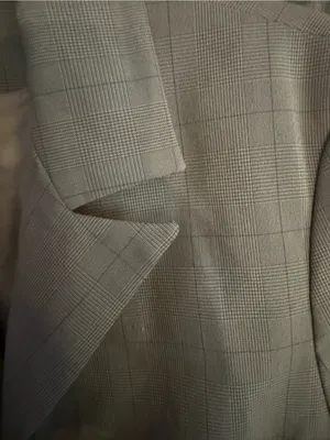 Express Women's Light Gray Plaid Two-Piece Suit Jacket & Pants thumbnail 3