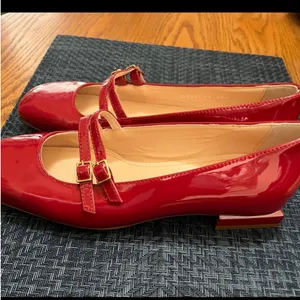 AGL Women's Red Patent Leather Mary Jane Shoes thumbnail 7