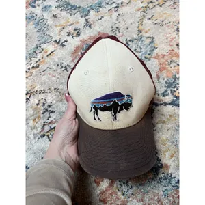 Patagonia 6-Panel Cap Men Burgundy Embroidered Adjustable Snapback Trucker Hat thumbnail 6