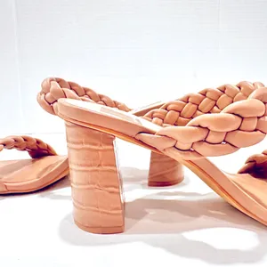 Dolce‎ Vita Paily Braided Sandal Chunky Heel Women's 9.5 Tan Faux Leather NEW thumbnail 8