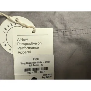 Vuori Womens Soft Pewter Vintage Ripstop Utility Shorts 4 Pockets Sz XL New thumbnail 3