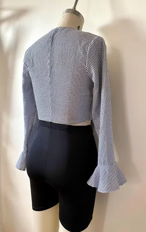 SEEK the Label Double Tie Crop Top thumbnail 4