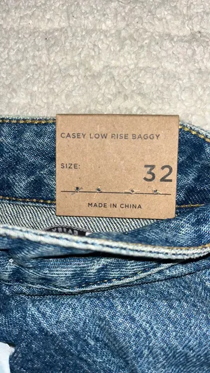 PacSun Indigo Jeans Low-Rise Baggy Short thumbnail 8
