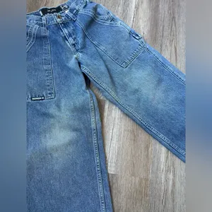 VTG LEVIS SILVER TAB Cargo Denim Pants Capris Size 24 25 M 12 Faded thumbnail 3