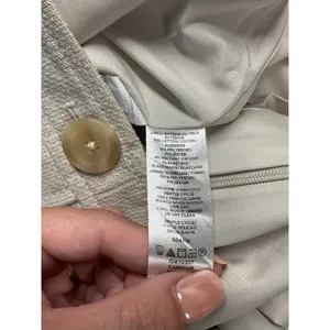 Ann Taylor Petite Mini Skirt Beige Textured Side Button A-Line Size 00P XXS thumbnail 5