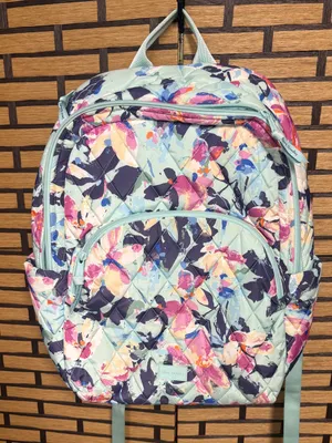 Vera Bradley Light Blue floral Backpack thumbnail 1