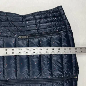 Tommy Hilfiger Puffer Vest Navy Blue Mini Flag Print Packable Lightweight XL‎ thumbnail 3