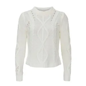 Rachel Roy Adrina Crewneck Pullover in Ivory, Size L New w/o Tag thumbnail 2