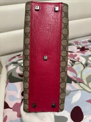 Gucci PVC GG Supreme Tote with Pink Leather Handles thumbnail 6