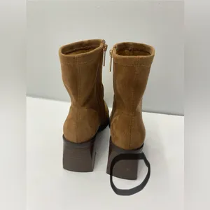 Anne Klein Astrid Brown Faux Leather Heeled Ankle Booties Size 8.5 thumbnail 7