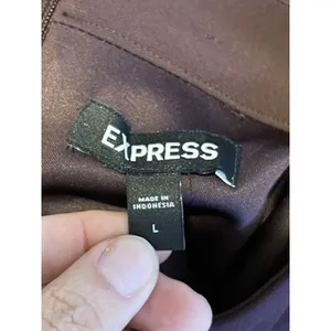 Express Dress Mock Neck Midi Sleeveless Large Sheath Work Cocktail Weddings City thumbnail 9