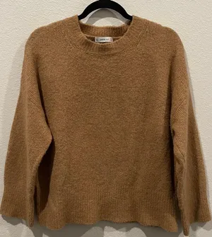 ZARA Knit Camel Long Sleeve Sweater thumbnail 1