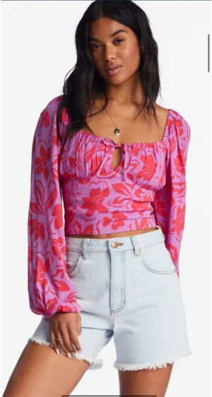 Billabong Top Long Sleeve Floral thumbnail 1
