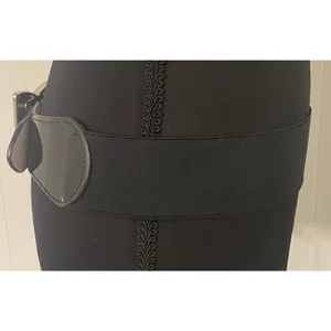 Black Wide Stretch Waist Belt Silver Bow Buckle Patent Cinch 8 Retro Statement thumbnail 2