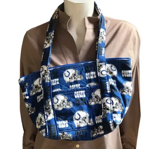 Indianapolis Colts Zipped Fabric Blue White Purse Bag with Interior Pockets thumbnail 2