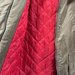 Top shop tan hooded full zip cargo coat thumbnail 4