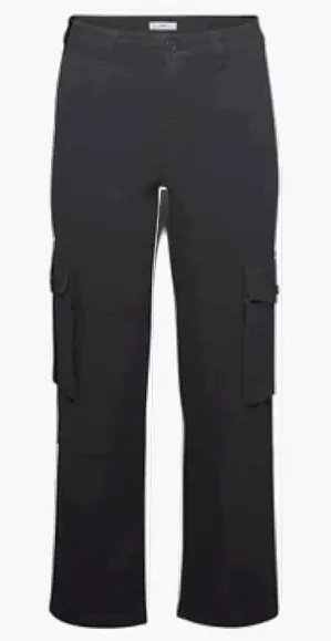 🌟Aritzia🌟 Tna Troop Cotton Cargo Pants Wide Leg Black Sz 4 thumbnail 1
