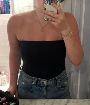 Double Zero Navy Strapless Bodysuit thumbnail 1