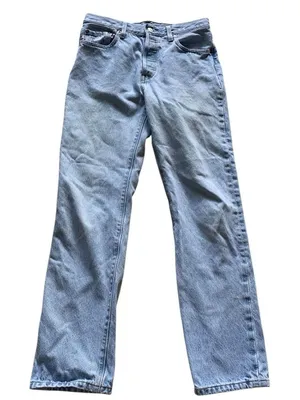Levi's 501 Original Straight Jeans Women W28 L30 Light Wash Blue Premium Classic thumbnail 1