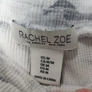 Rachel Zoe Gray Camouflage Waffle Knit Drawstring Lounge Casual Shorts Medium thumbnail 3